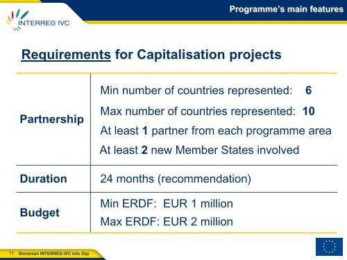 PowerPoint Presentation INTERREG IVC