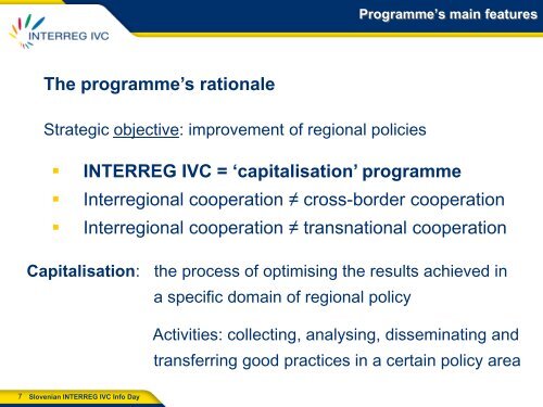 PowerPoint Presentation INTERREG IVC