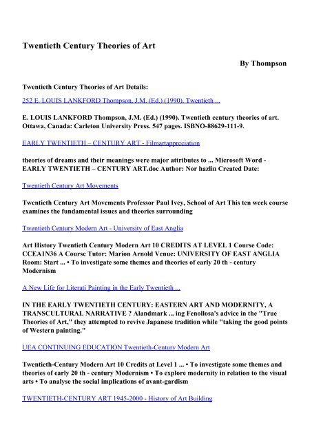History Of Modern Art Pdf
