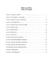 Rifle Lesson Plans Table of Contents - Georgia 4-H