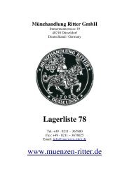 Lagerliste 78 www.muenzen-ritter.de - MÃ¼nzhandlung Ritter GmbH