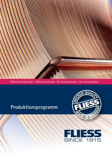 Produktionsprogramm - Hermann Fliess & Co. GmbH