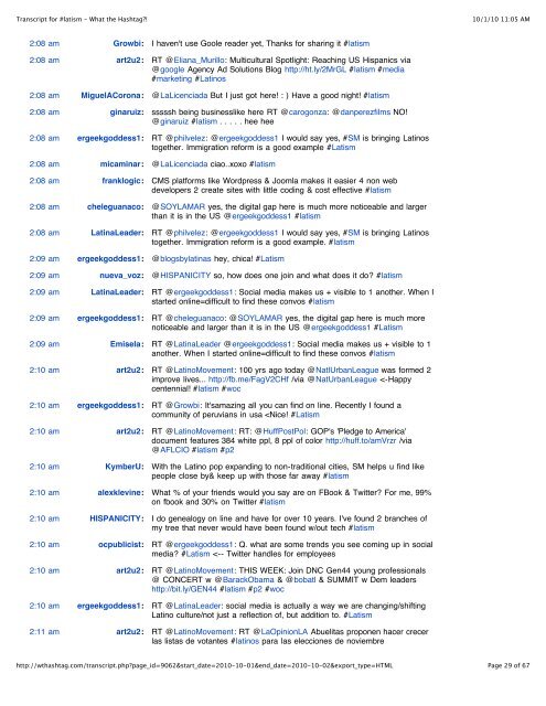 Transcript for #latism - What the Hashtag?!