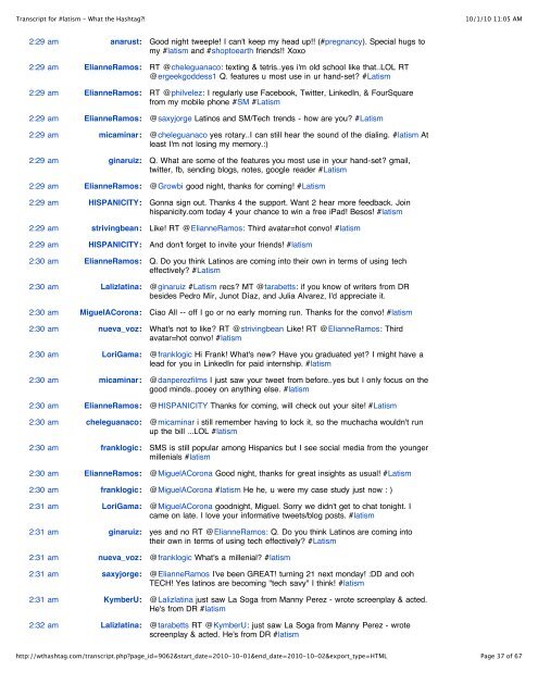 Transcript for #latism - What the Hashtag?!