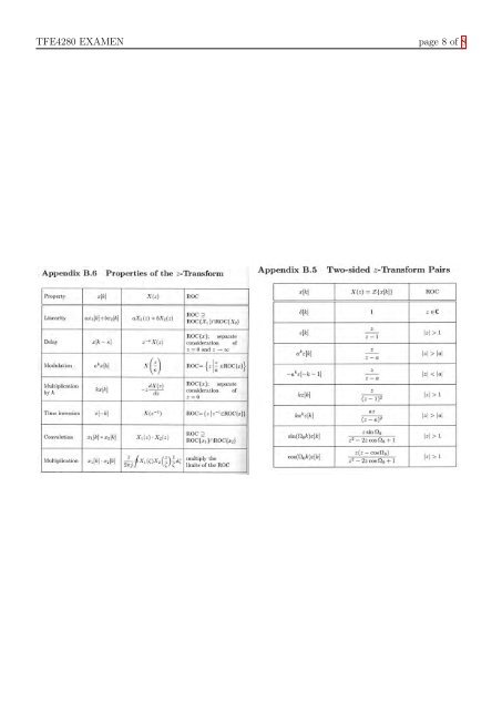 EXAM TFY4280 Signal Processing Sat. 2 June 2012. 09:00 - NTNU