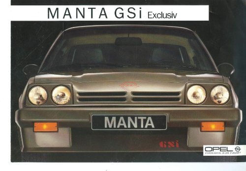 Opel Manta GSi Exclusiv Prospekt - Uploadarea.de