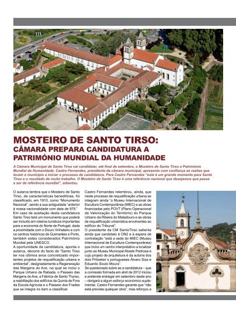 Suplemento do Jornal de NotÃ­cias sobre Santo Tirso - 2013-05-31