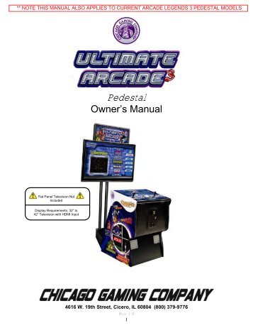 Ultimate Arcade 3 Manual - BMI Gaming