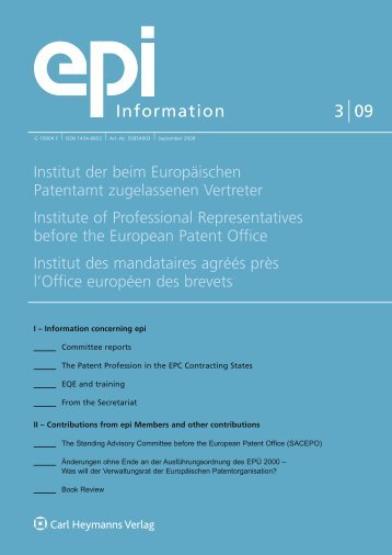 epi - European Patent Institute