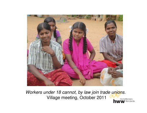 Women workers in the garment and textile sector in Tamil Nadu, India