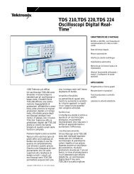 TDS 210,TDS 220,TDS 224 Oscilloscopi Digital Real-Timeâ¢ - SGLabs