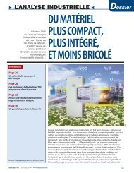 Dossier l'analyse industrielle : Du matÃ©riel plus compact ... - Mesures