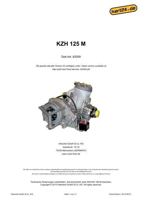 KZH 125 M - Mach1 Kart