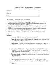 Flexible Work Arrangement Agreement Form