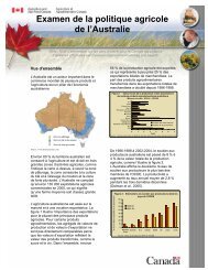 Examen de la politique agricole de l'Australie - Agriculture et ...