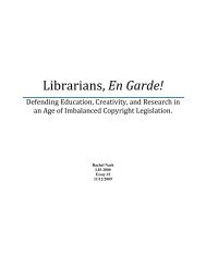 Librarians, En Garde! - Rachel Nash's Librarian I Portfolio