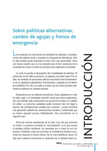 Sobre políticas alternativas, cambio de agujas y ... - Icaria Editorial