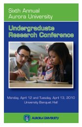 Undergraduate Research Conference - Aurora University