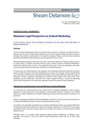 Malaysian Legal Perspective on Ambush ... - Shearn Delamore