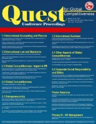 Abstract - Quest for Global Competitiveness - Universidad de Puerto ...