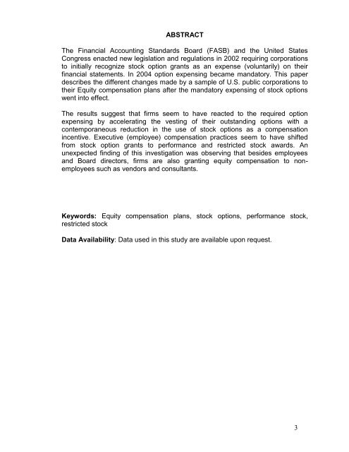 Abstract - Quest for Global Competitiveness - Universidad de Puerto ...