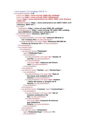 CodificaciÃ³n XML de la e-factura Formato PDF (207 Kb)