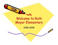 Ruth Moyer Elementary Welcome to Ruth Moyer Elementary