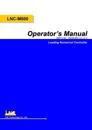 LNC-M600 Leading Numerical Controller Operator's Manual