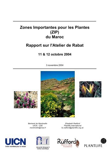 Rapport sur l'atelier de Zones Importantes pour les Plantes au Maroc