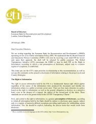 Board of Directors European Bank for Reconstruction ... - Article 19