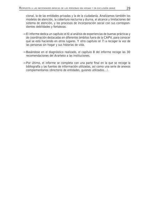 Respuesta a las necesidades bÃ¡sicas de las personas sin ... - Ararteko