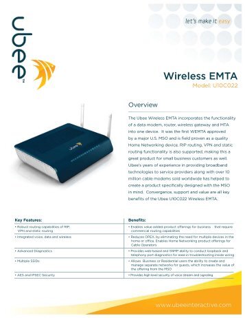 Data Sheet - Wireless Driver & Software