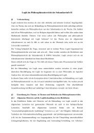 Logik im Philosophieunterricht der Sekundarstufe II