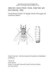 SPECIES SELECTION TOOL FOR THE StN DATABASE ... - Pollinators