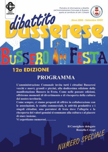 Settembre 2007 - Comune di Bussero