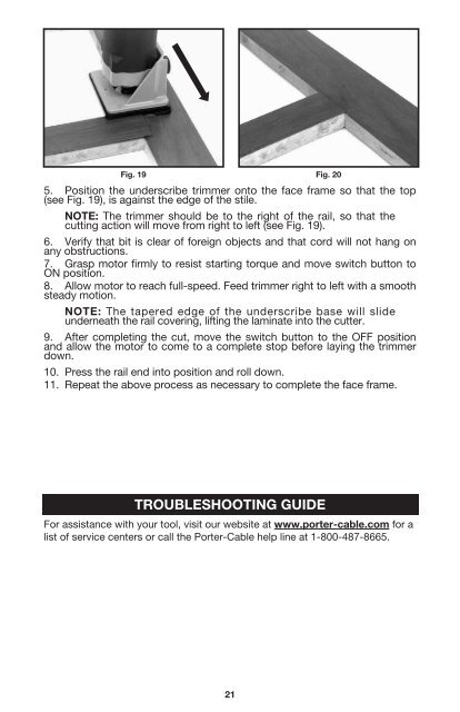 Instruction manual Double Insulated Laminate Trimmers