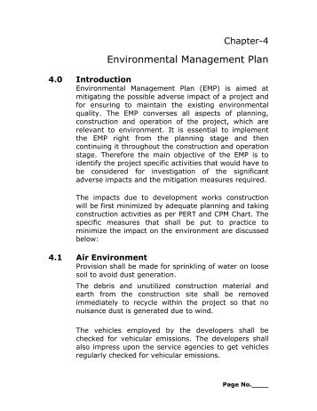 Environmental Management Plan - HP State Pollution Control Board