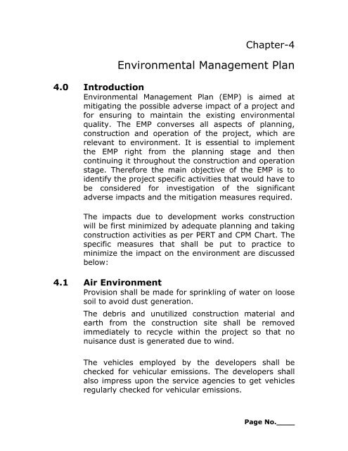 Environmental Management Plan - HP State Pollution Control Board