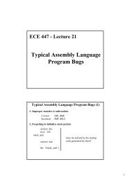 Typical Assembly Language Program Bugs (2)