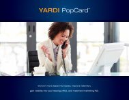 YARDI PopCard™ - Yardi Systems UK