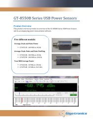 GT-8550B USB Power Sensors Overview - Giga-tronics