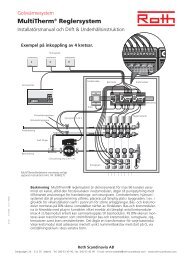 MultiThermÂ® Reglersystem - Roth Nordic AB