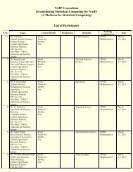 NAIP Consortium Strengthening Statistical Computing for ... - IASRI