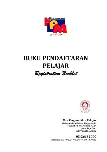 2. Buku Pendaftaran Pelajar KPM - Mara