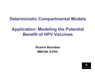 Deterministic Compartmental Models Application: Modeling ... - scharp