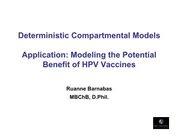 Deterministic Compartmental Models Application: Modeling ... - scharp