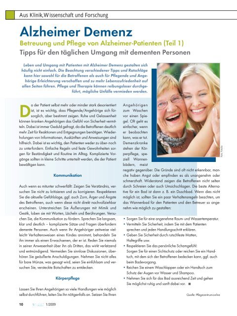 Alzheimer Demenz - Rehabilitation von neurologisch bedingten ...