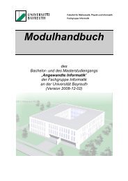 und Master-Studiengang - Universität Bayreuth