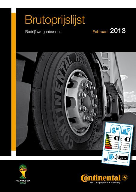 Bruto prijslijst Continental truckbanden 2013 downloaden