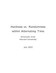 Hardness vs. Randomness within Alternating Time - Columbia ...